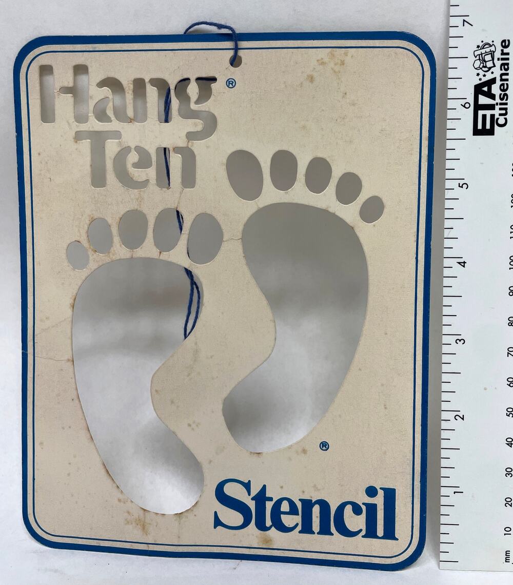 Vintage Official Hang Ten Logo Surfing Surfer Paint Stencil #3